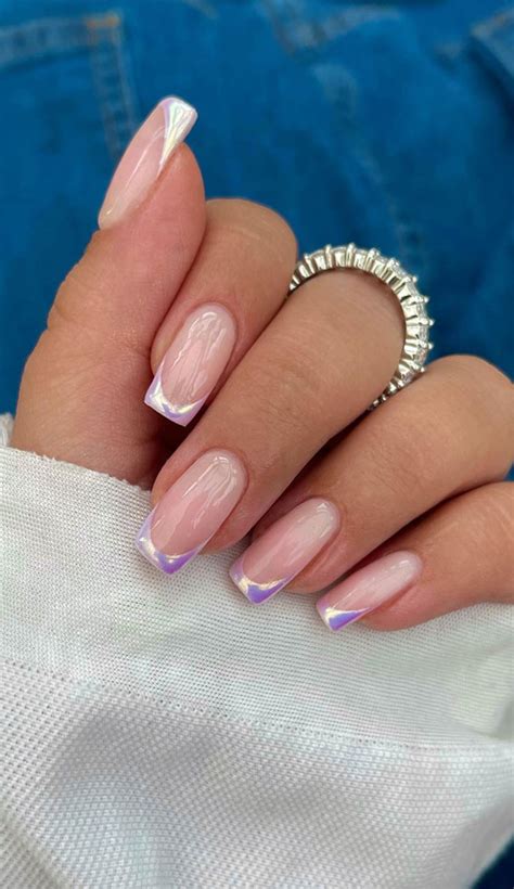 pearl chrome french tip|chrome french tip nail designs.